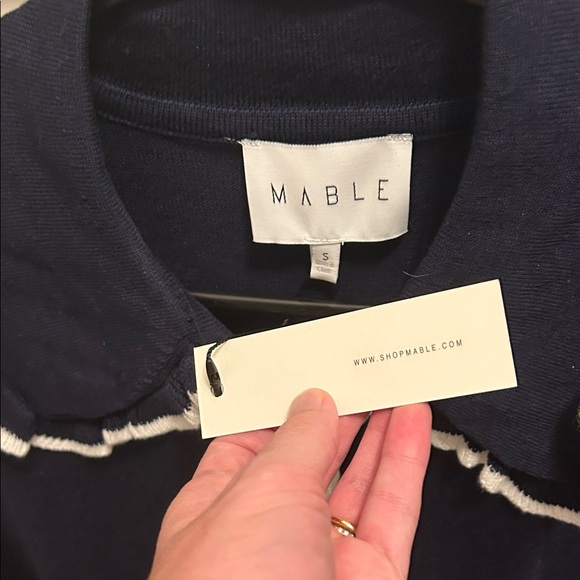 Flourish in Frills-Navy Blue Ruffle Collar Mini Dress - Picture 4 of 4